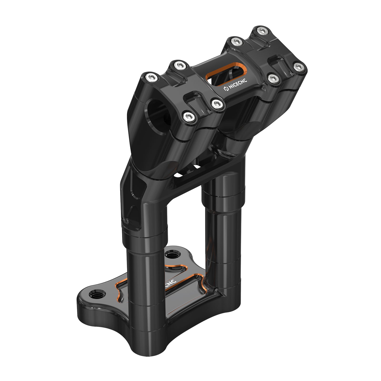 Modular Kickback Isolated Risers Set For Harley 1-1/8" Handlebars Electra Tri Street Glide