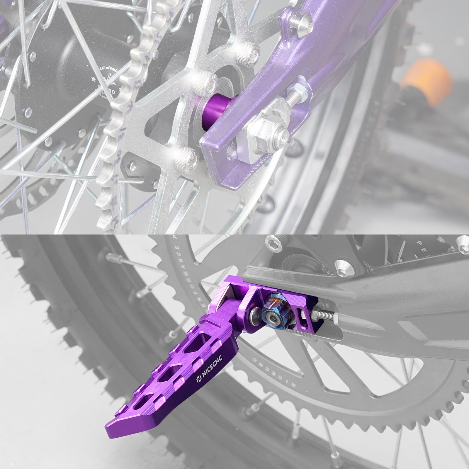 Chain Tensioner Adjuster Blocks Rear Axle Nut Wheel Spacers For Surron Light Bee Segway X160 X260