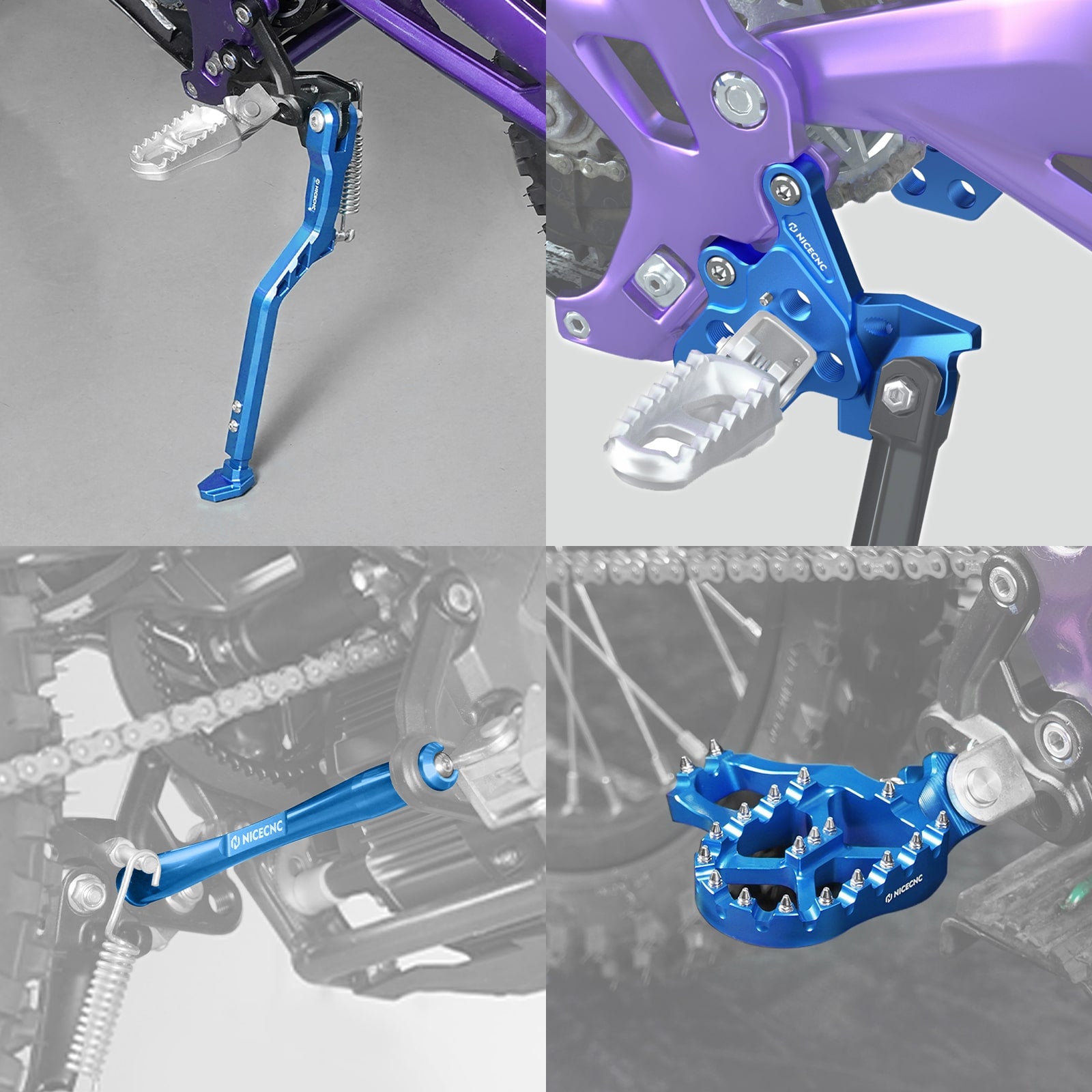 Foot Pegs Bracket Package Footrest Support Brace Kickstand For Surron Light Bee X S Segway X160 X260