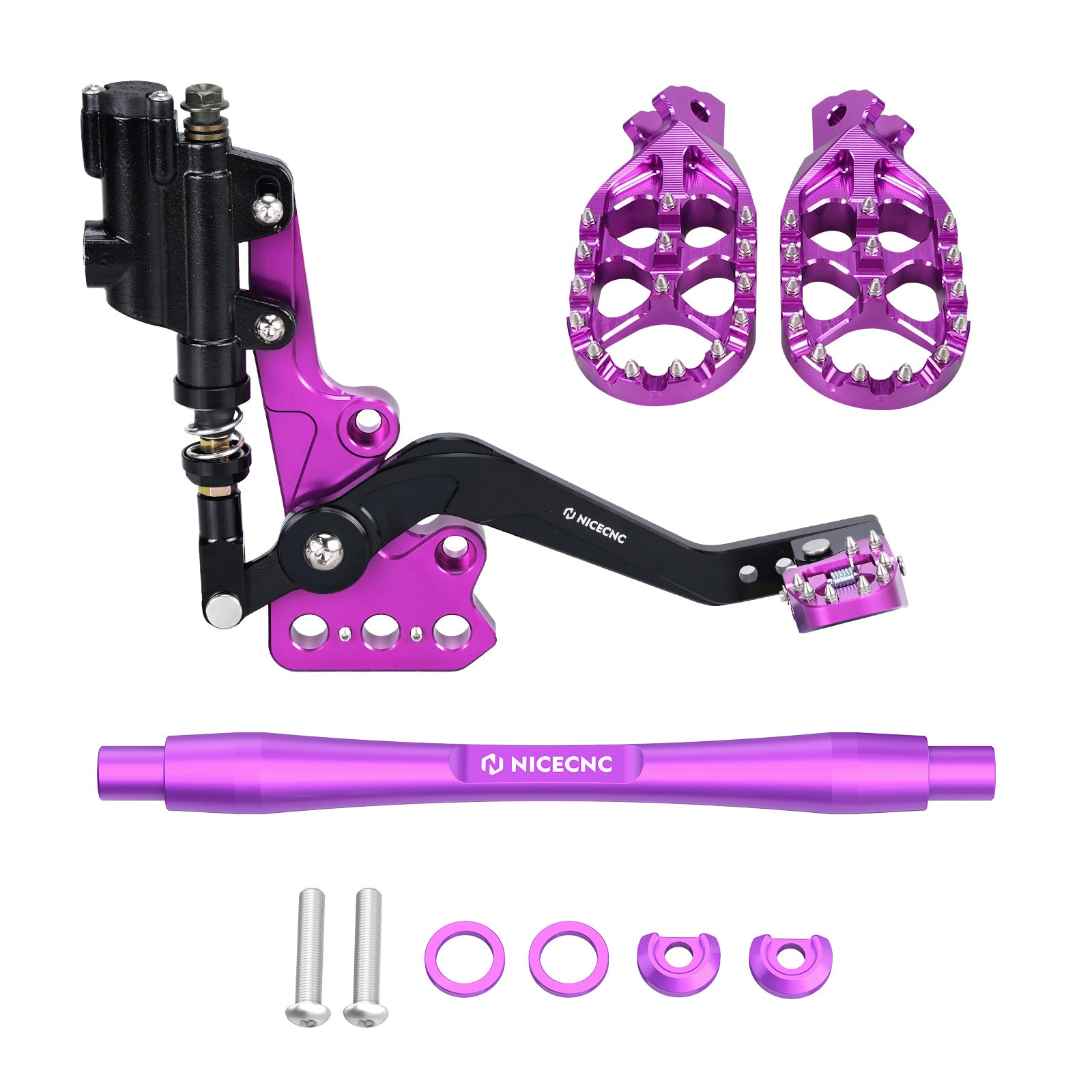 Hydraulic Rear Foot Brake + Enlarged Foot Pegs + Support Brace For Surron Light Bee X S