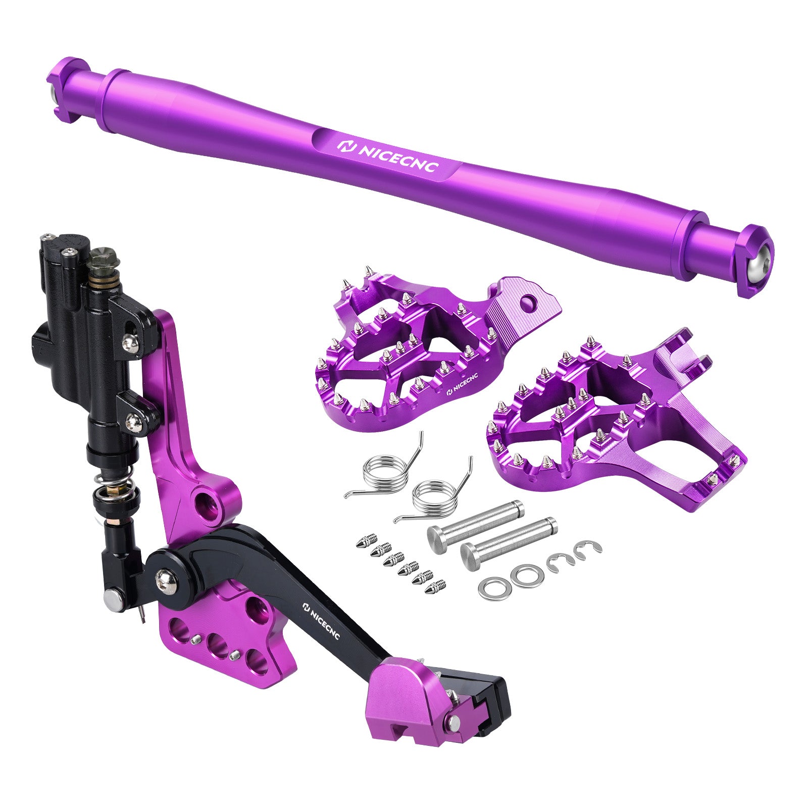 Rear Foot Brake + Extender Footrest + Support Brace For Surron Light Bee