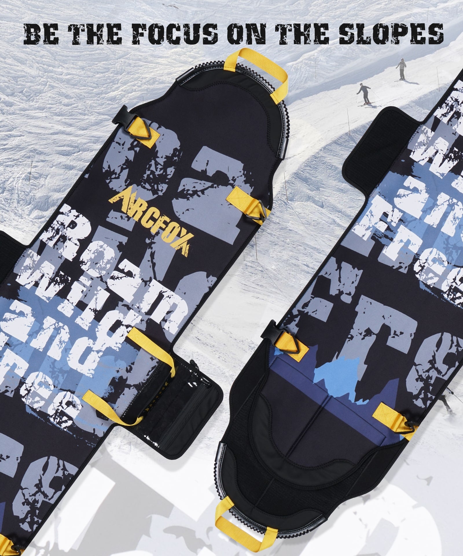 ARCFOX 2nd Gen Adjustable Snowboard Bag Fits 140cm-168cm Heavy Duty 4mm Neoprene Fabric