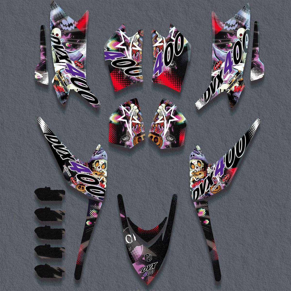 ATV Graphics Backgrounds Decals Kit For Arctic Cat DVX400 2004 2005 20