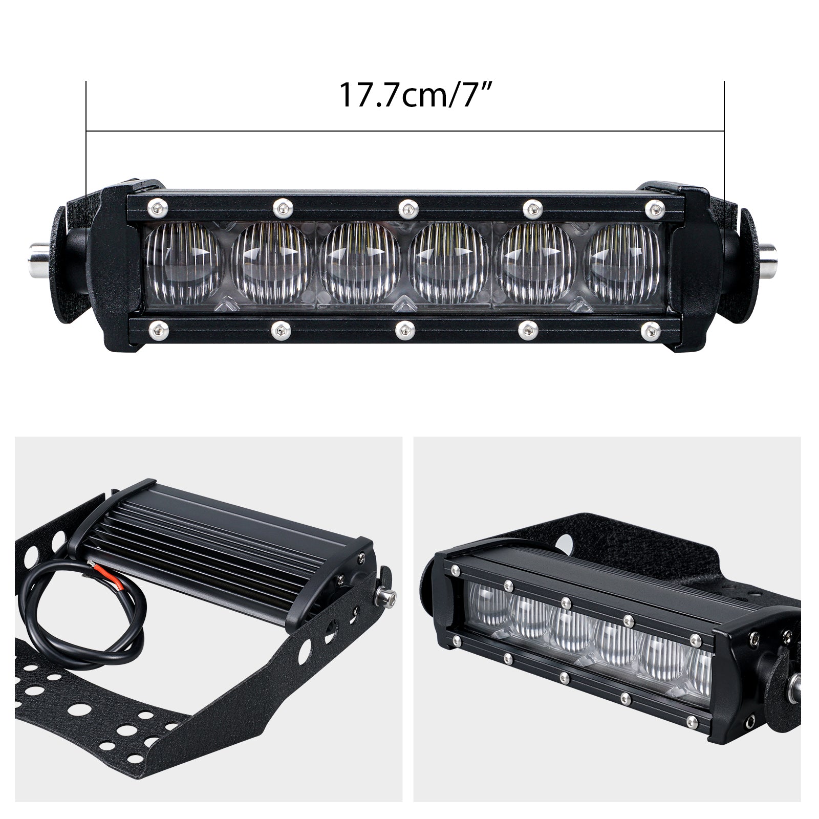ATV 60W LED Headlight Work Light w/Bracket For Yamaha YFZ450R Raptor 700 Honda TRX450R