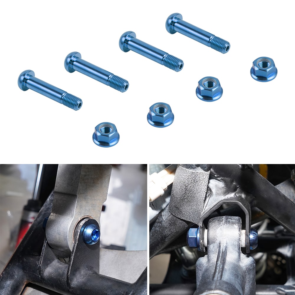 Upper & Lower A-arm Bolts Nuts Washer Dust Cover Caps Kit for Yamaha YFZ450 Upper & Lower A-arm Bolts Nuts Washer Dust Cover Caps Kit for Yamaha YFZ450
