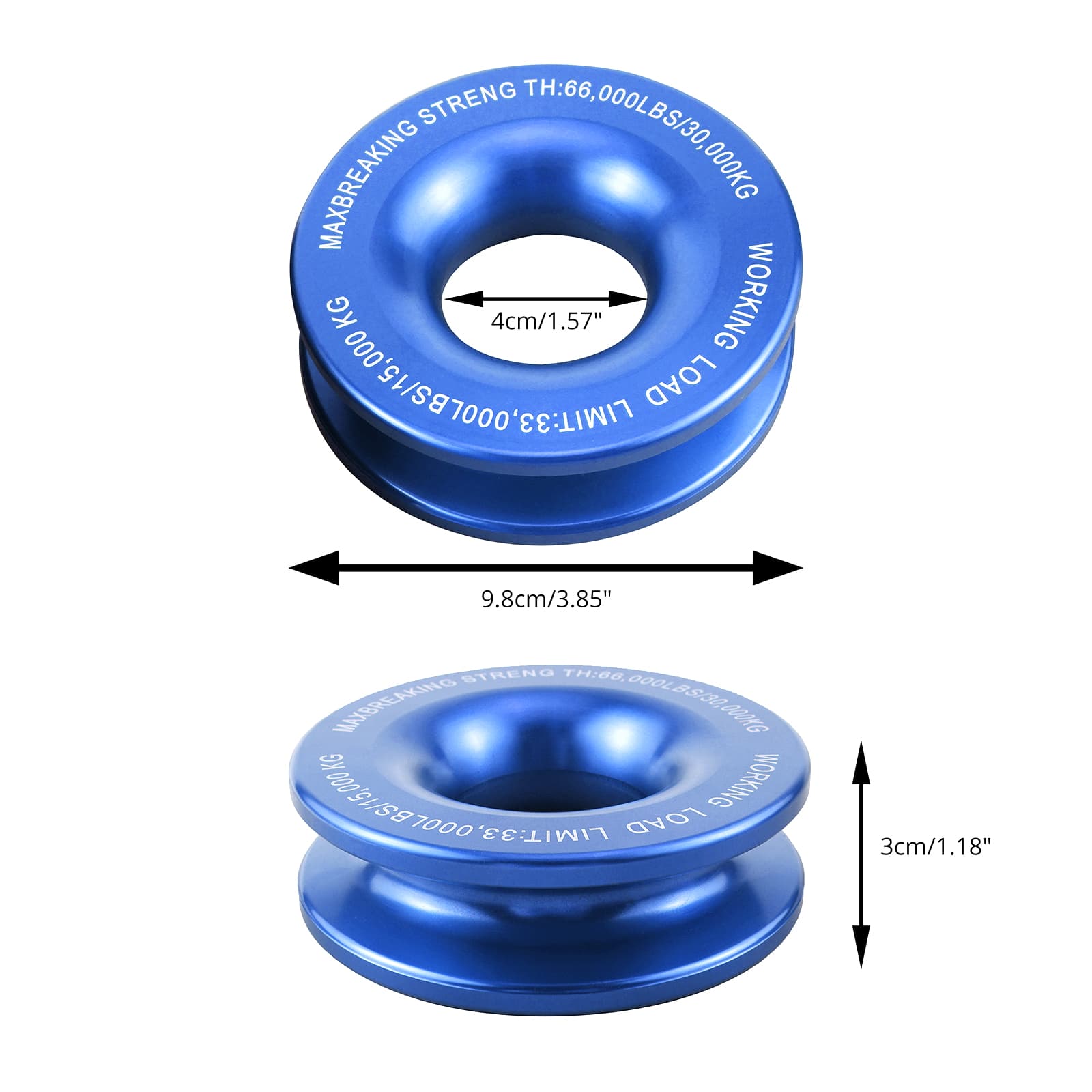 Meistverkauft!Off-Road Durable ATV Snatch Pulley Recovery Ring