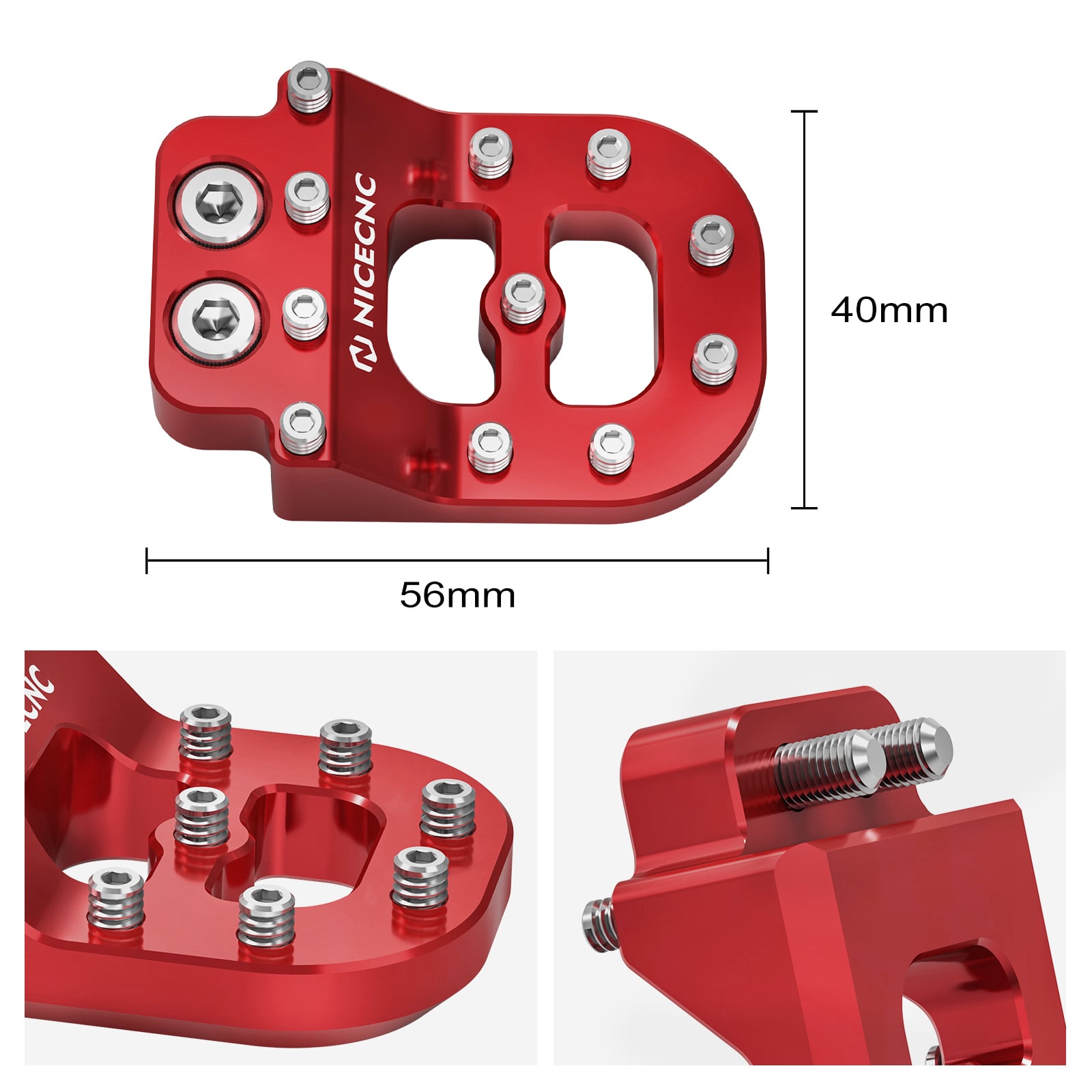 Dual Control Rear Brake Pedal Pad Tip For Beta RR X-Trainer Gas Gas EC XC 250 300