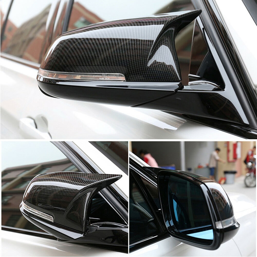 M-Style Carbon Fibre Look Mirror Caps Fit For BMW 5 Series F10 LCI