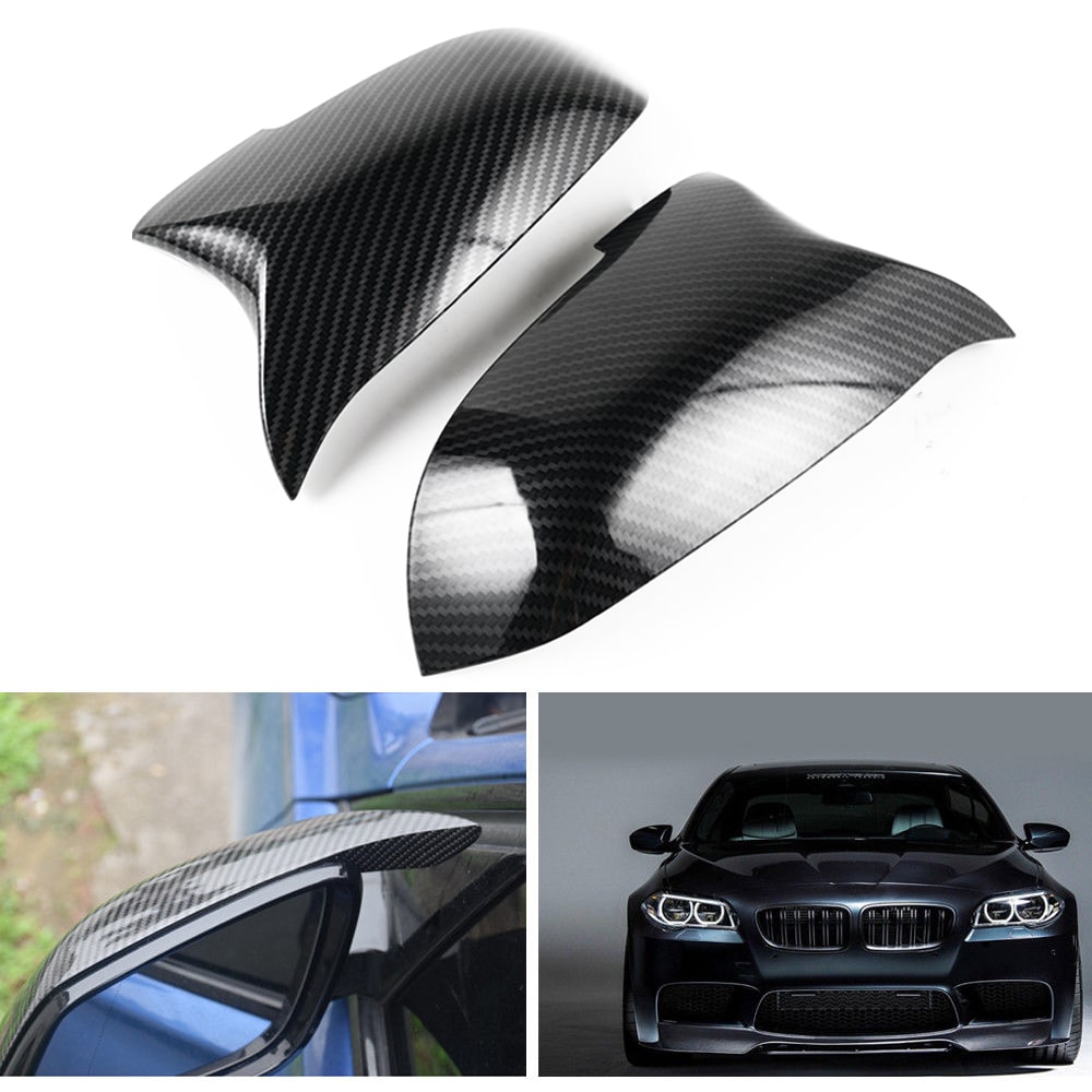 M-Style Carbon Fibre Look Mirror Caps Fit For BMW 5 Series F10 LCI