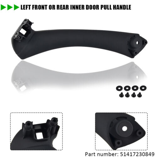 Left Passenger Door Handle For BMW 3 Series E90 91 Pull Trim Cover+Inner Bracket