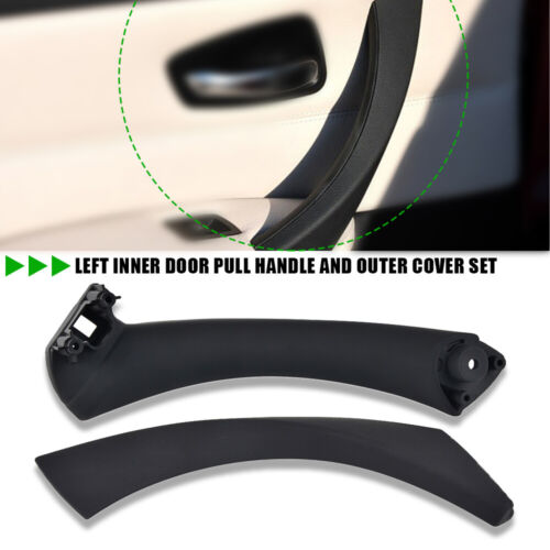 Left Passenger Door Handle For BMW 3 Series E90 91 Pull Trim Cover+Inner Bracket