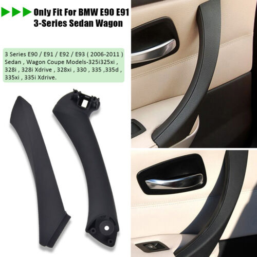 Left Passenger Door Handle For BMW 3 Series E90 91 Pull Trim Cover+Inner Bracket