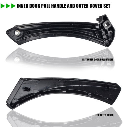 Left Passenger Door Handle For BMW 3 Series E90 91 Pull Trim Cover+Inner Bracket