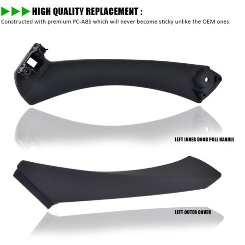 Left Passenger Door Handle For BMW 3 Series E90 91 Pull Trim Cover+Inner Bracket