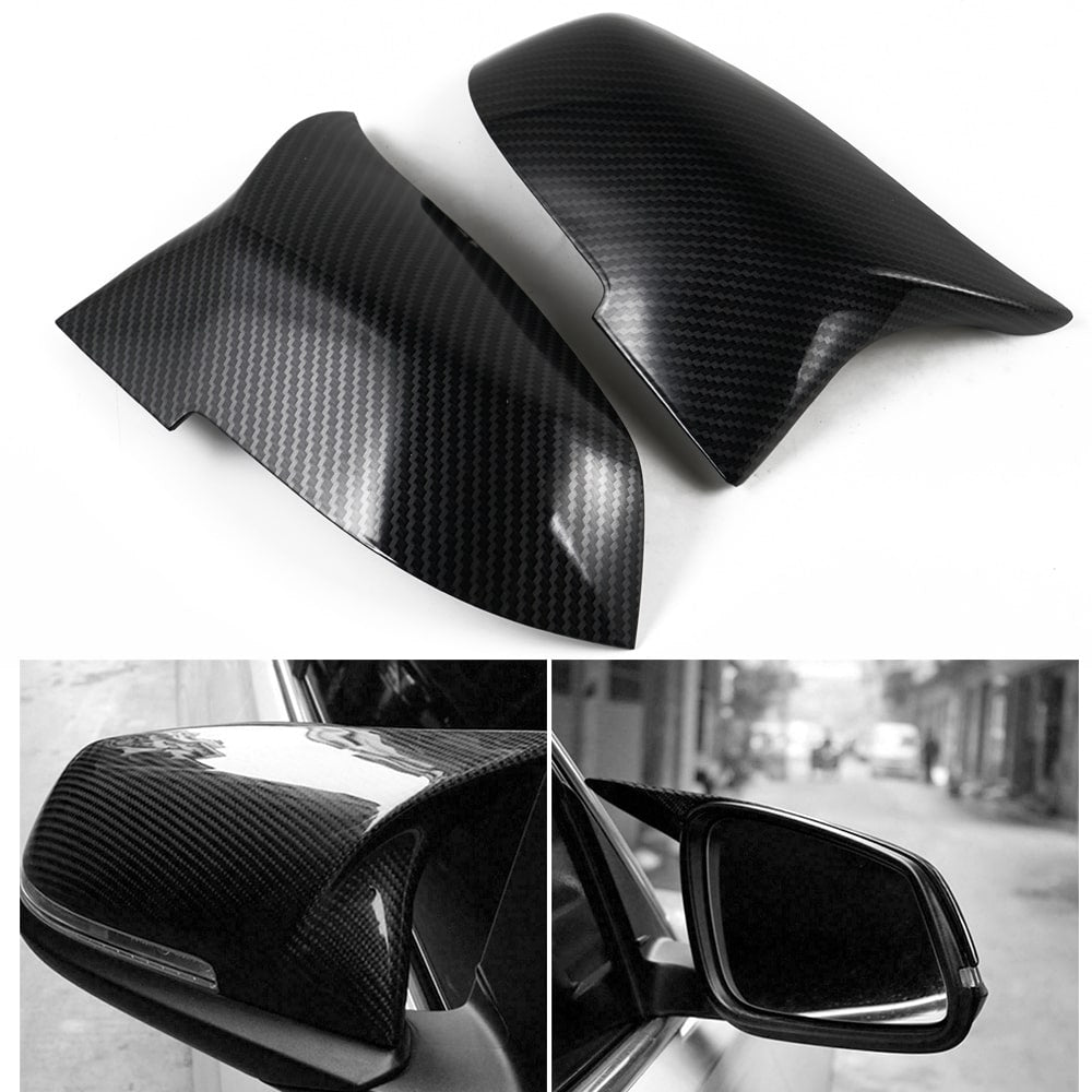 M-Style Carbon Fiber Look Mirror Caps Fit For BMW F30 F31 F20
