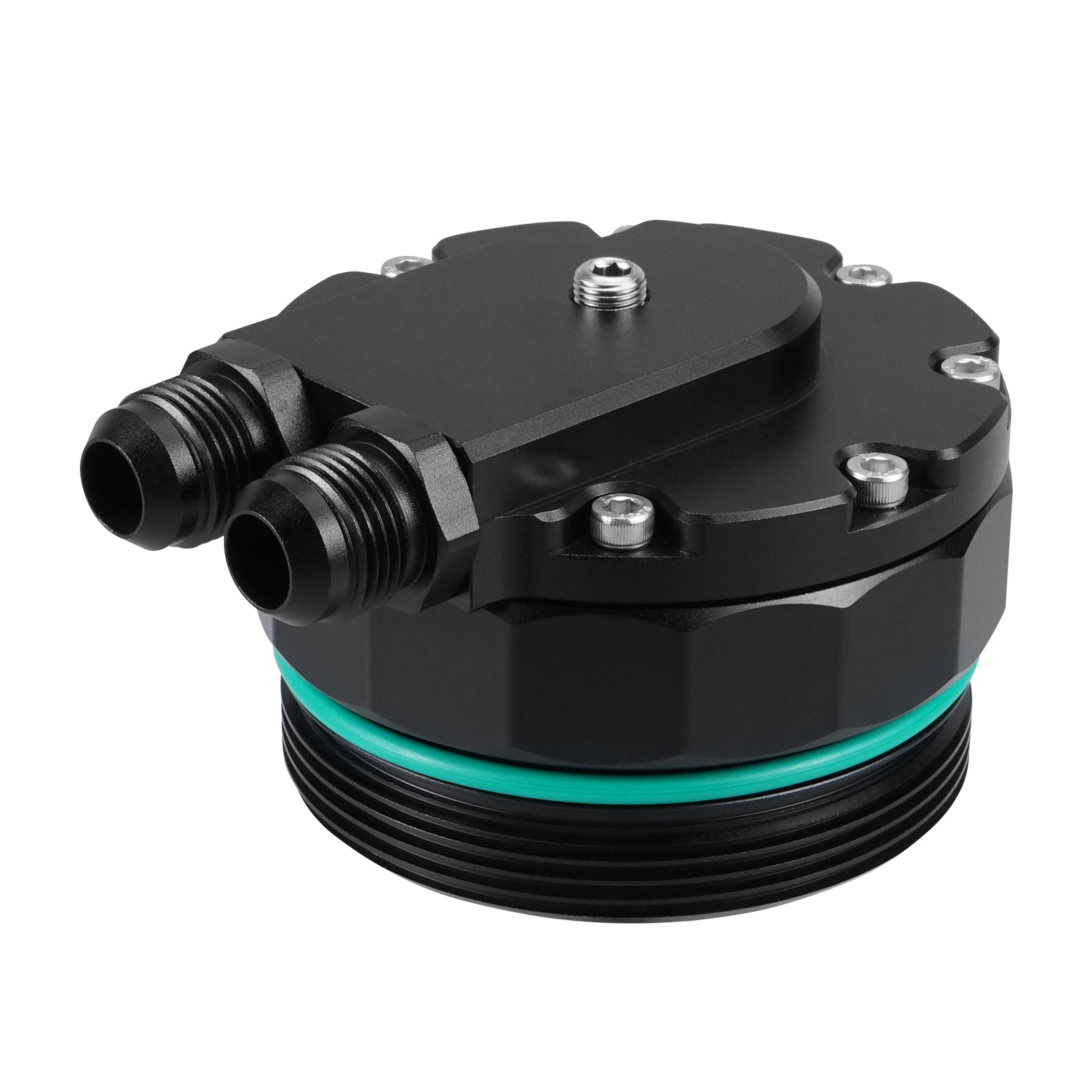 Oil Filter Lid Cap Cover with Oil Cooler Fittings and Sensor Ports For BMW M52/M54/M56