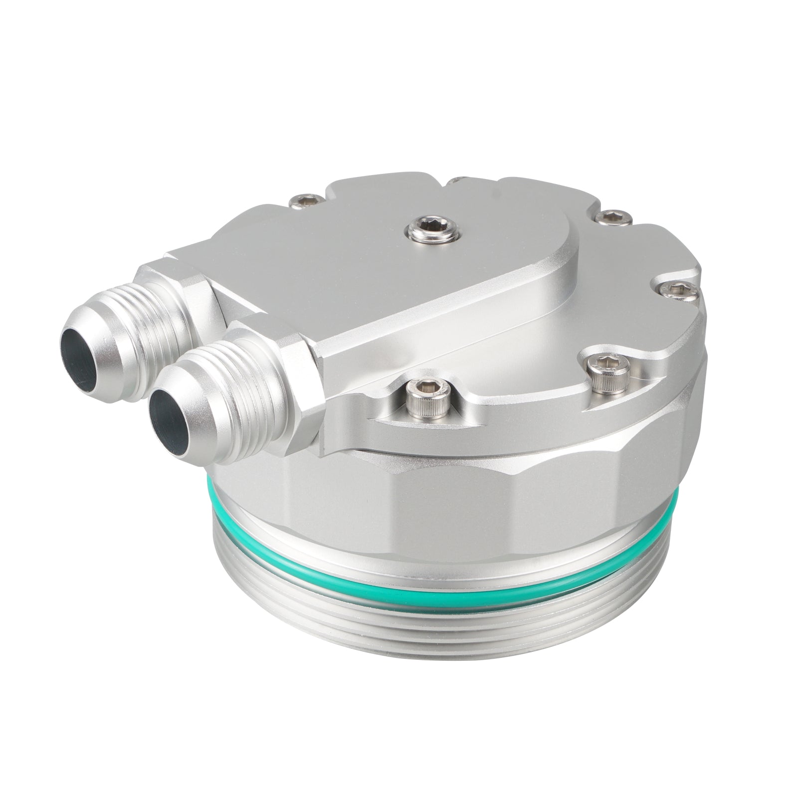 Oil Filter Lid Cap Cover with Oil Cooler Fittings and Sensor Ports For BMW M52/M54/M56