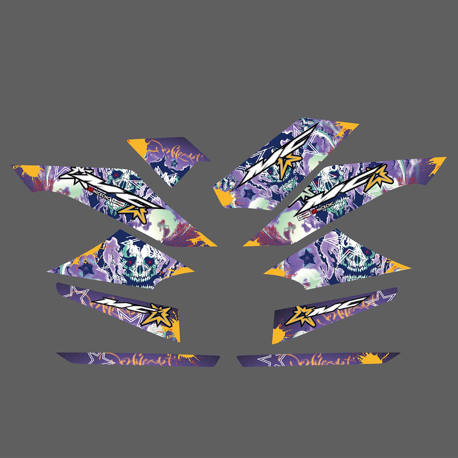 ATV Full Graphics Decals Stickers Kit For BODE MC-258 All Years