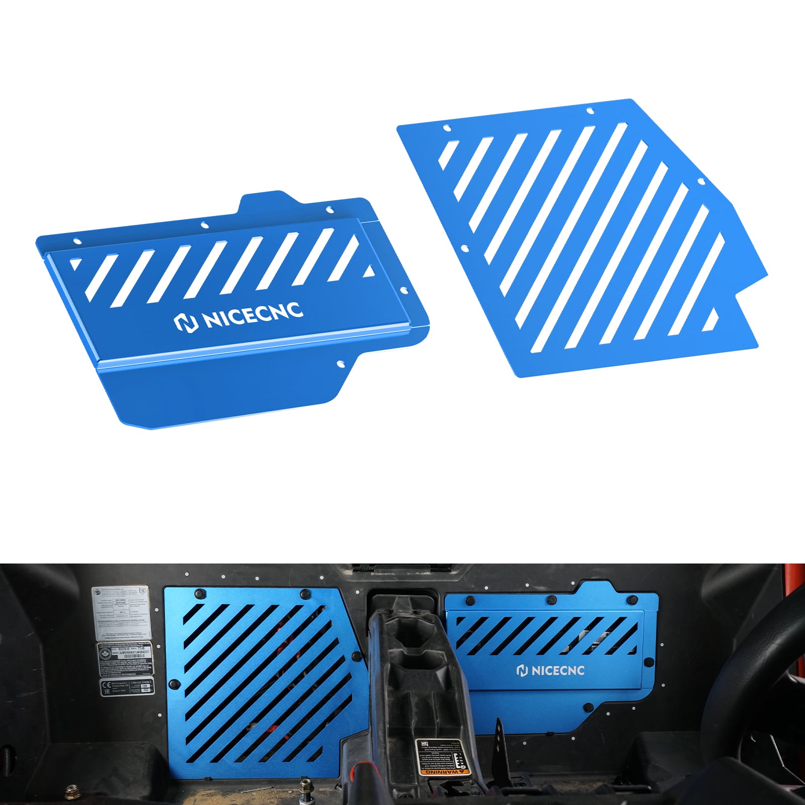 UTV Battery ECU Cover Plate Guard Protector Kit For Can-Am Maverick X3