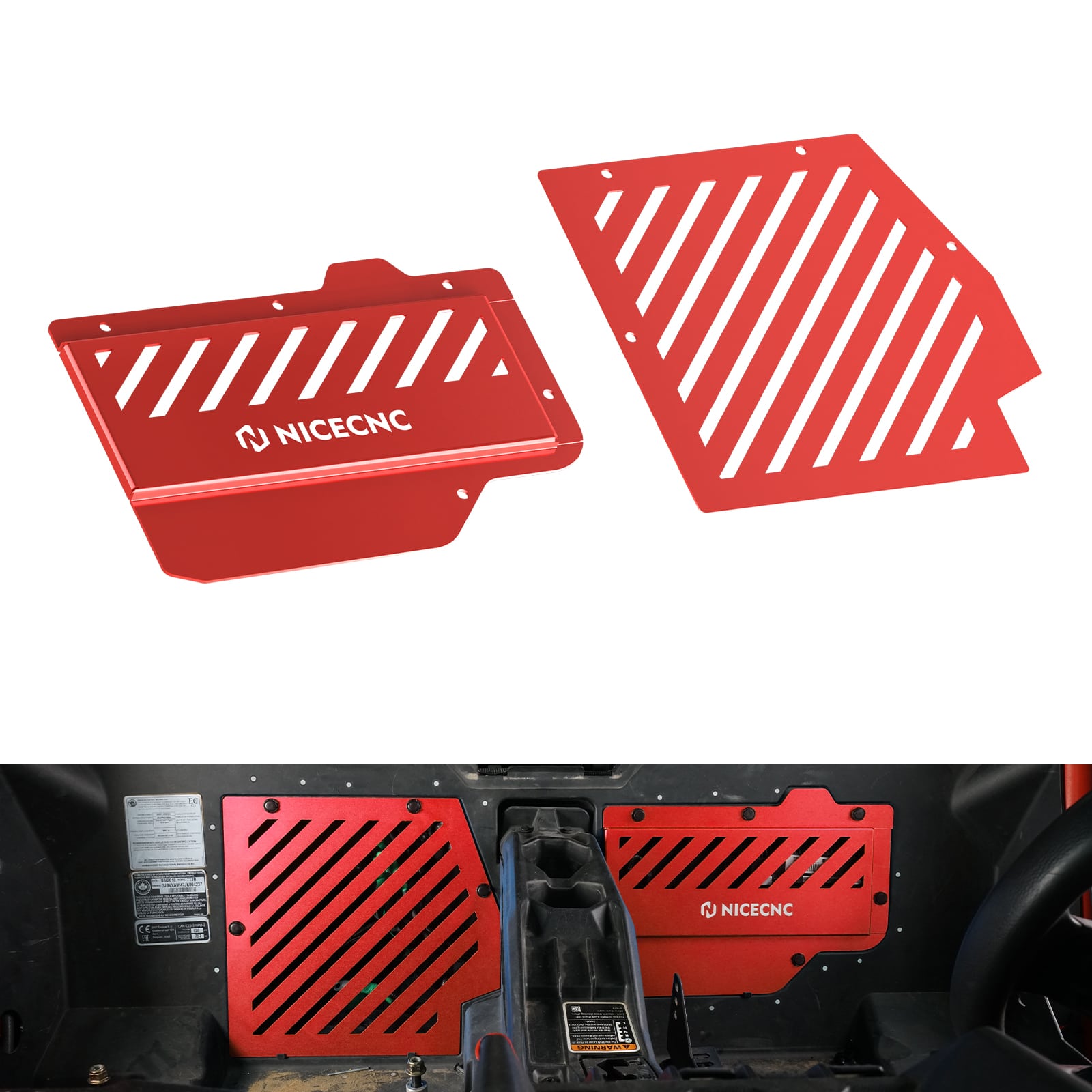 UTV Battery ECU Cover Plate Guard Protector Kit For Can-Am Maverick X3