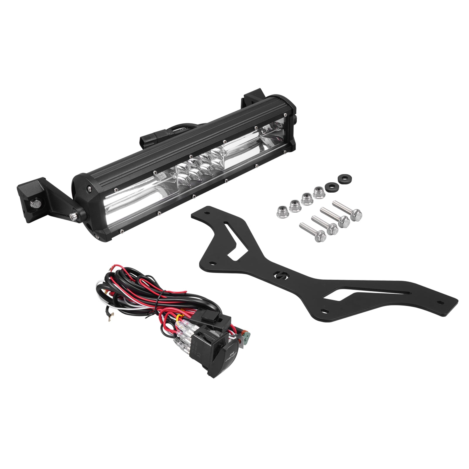 12 Inch 40W Adjustable Shock Tower Light Bar Mount Kit  For Can Am X3 Turbo 2017-2021