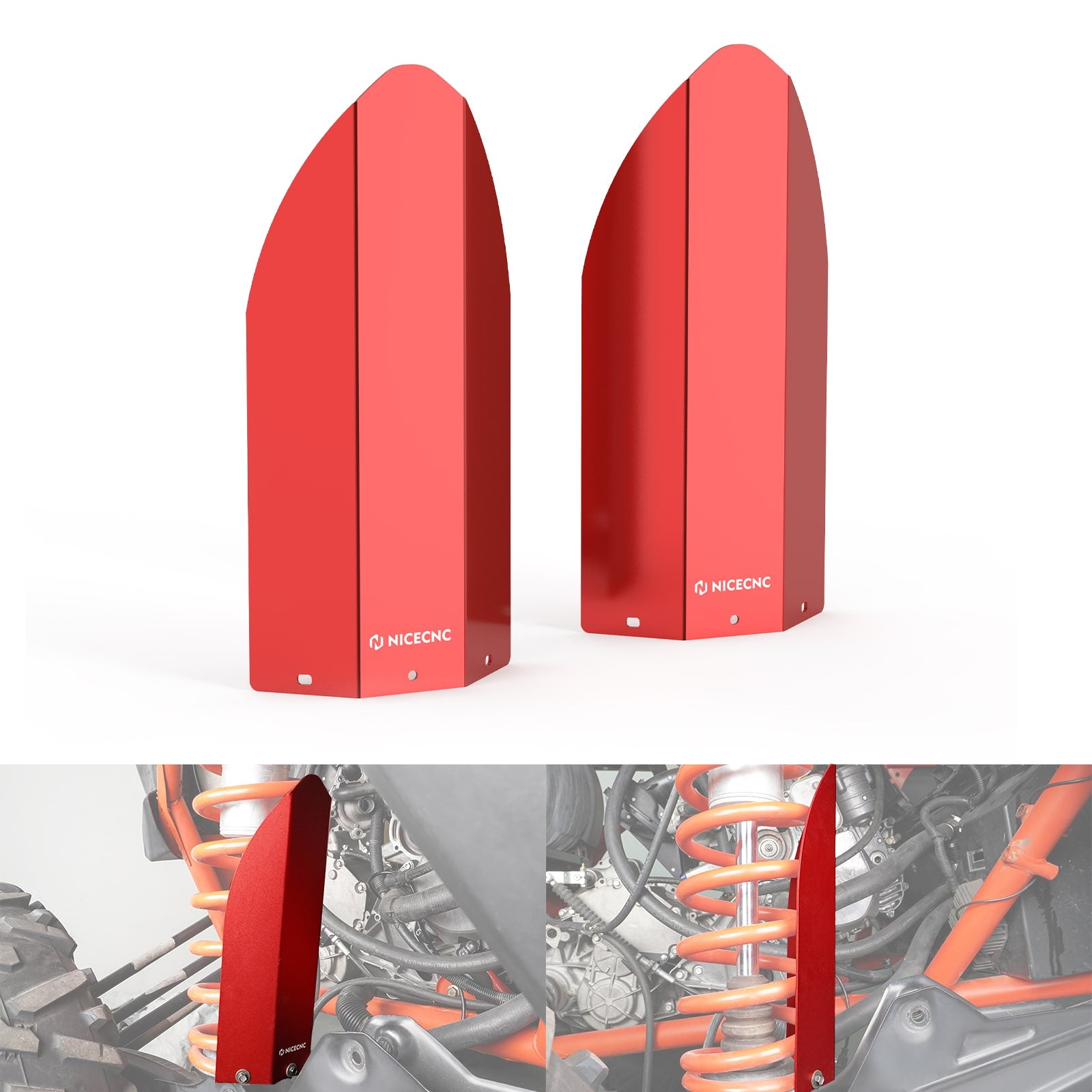 Can-Am X3 UTV Rear Shock Guards Covers Absorber Protector