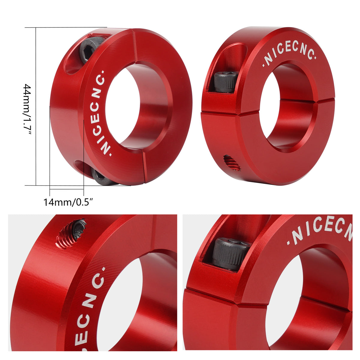 Can-Am X3 Rear Sway Bar Locking Clamping Shaft Collars - NICECNC