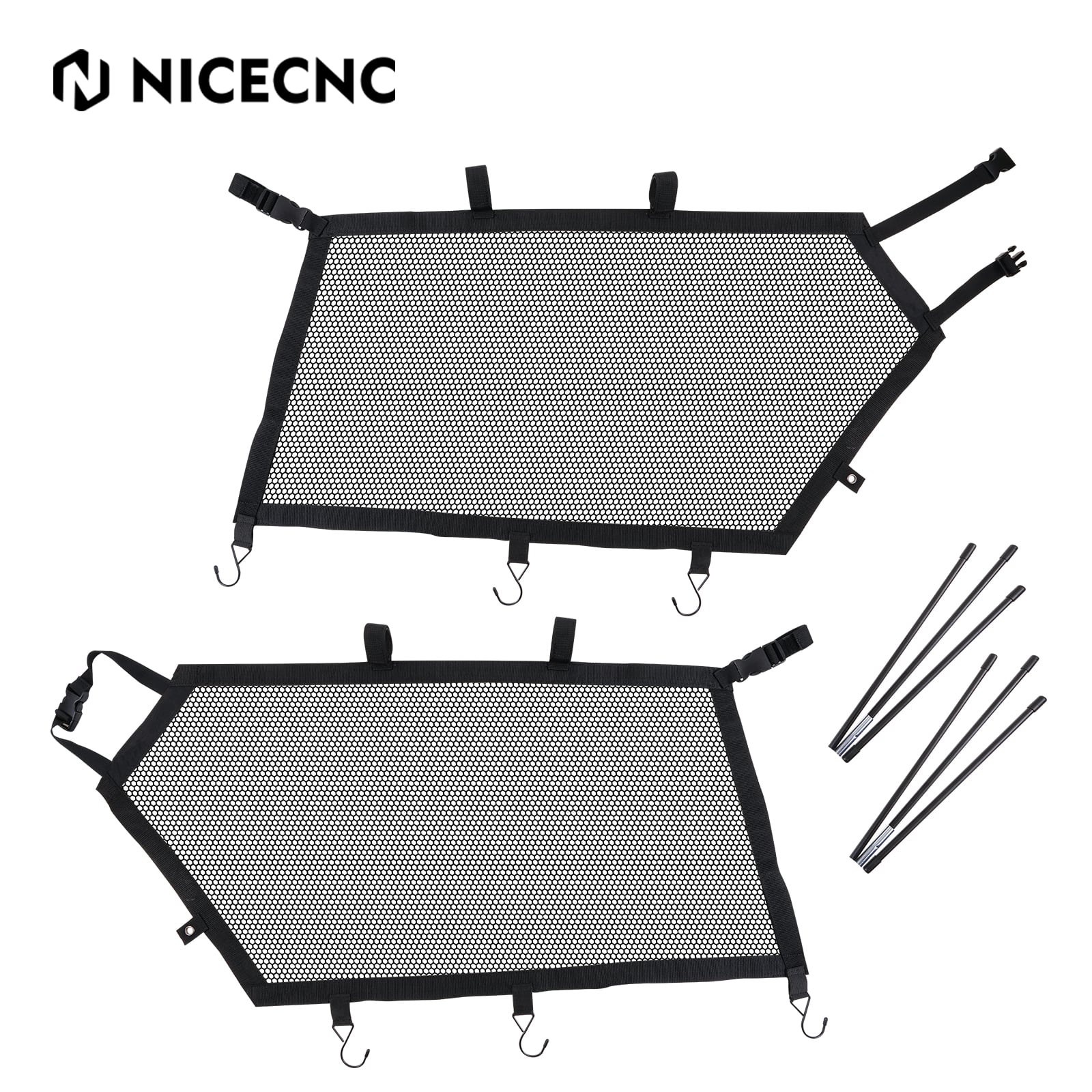 UTV Side Window Nets Shield Cover Sunshade Mesh Kit For Can-Am X3 2017-2023