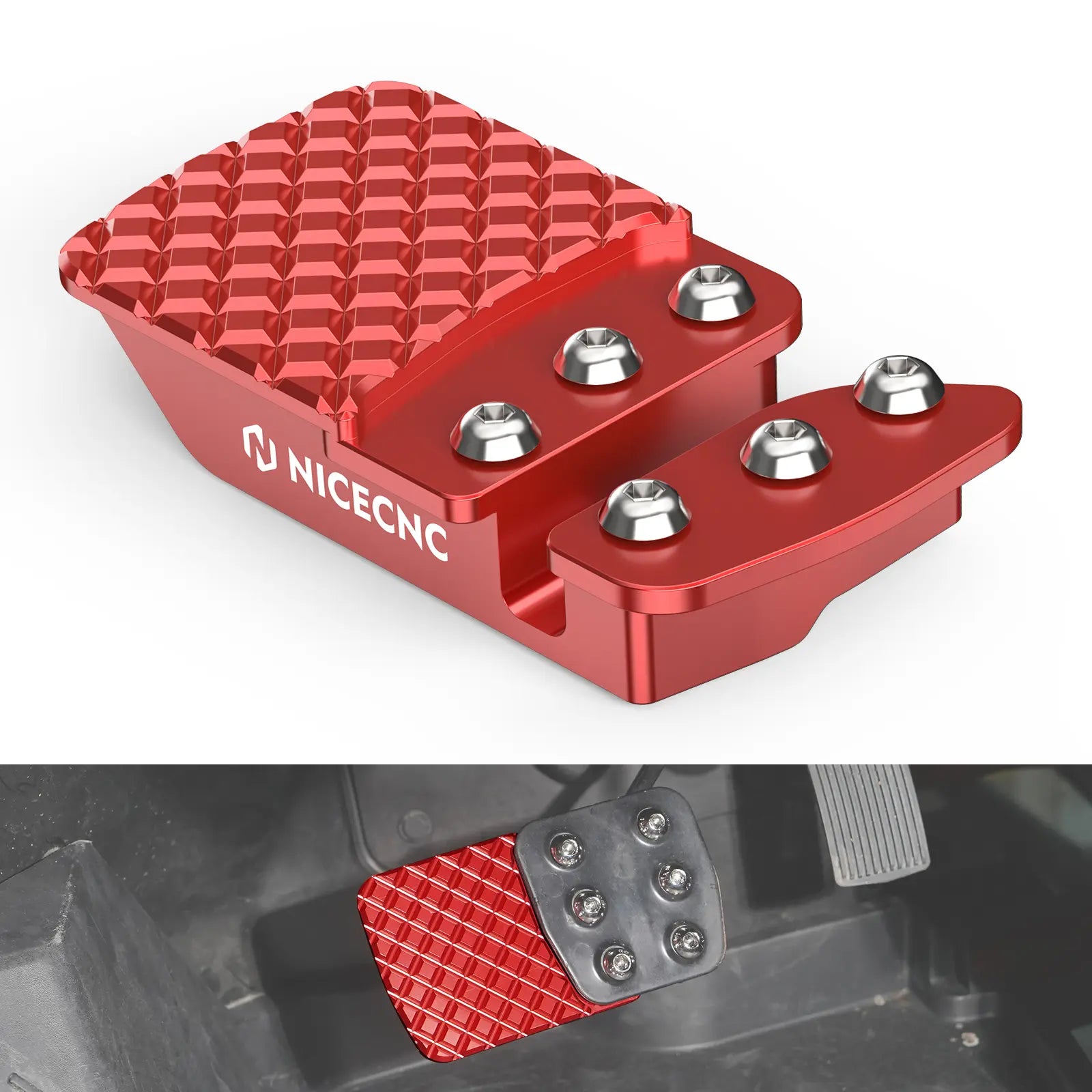 Enlarged UTV Brake Pedal Extender Pad For Can-Am Maverick X3 Turbo