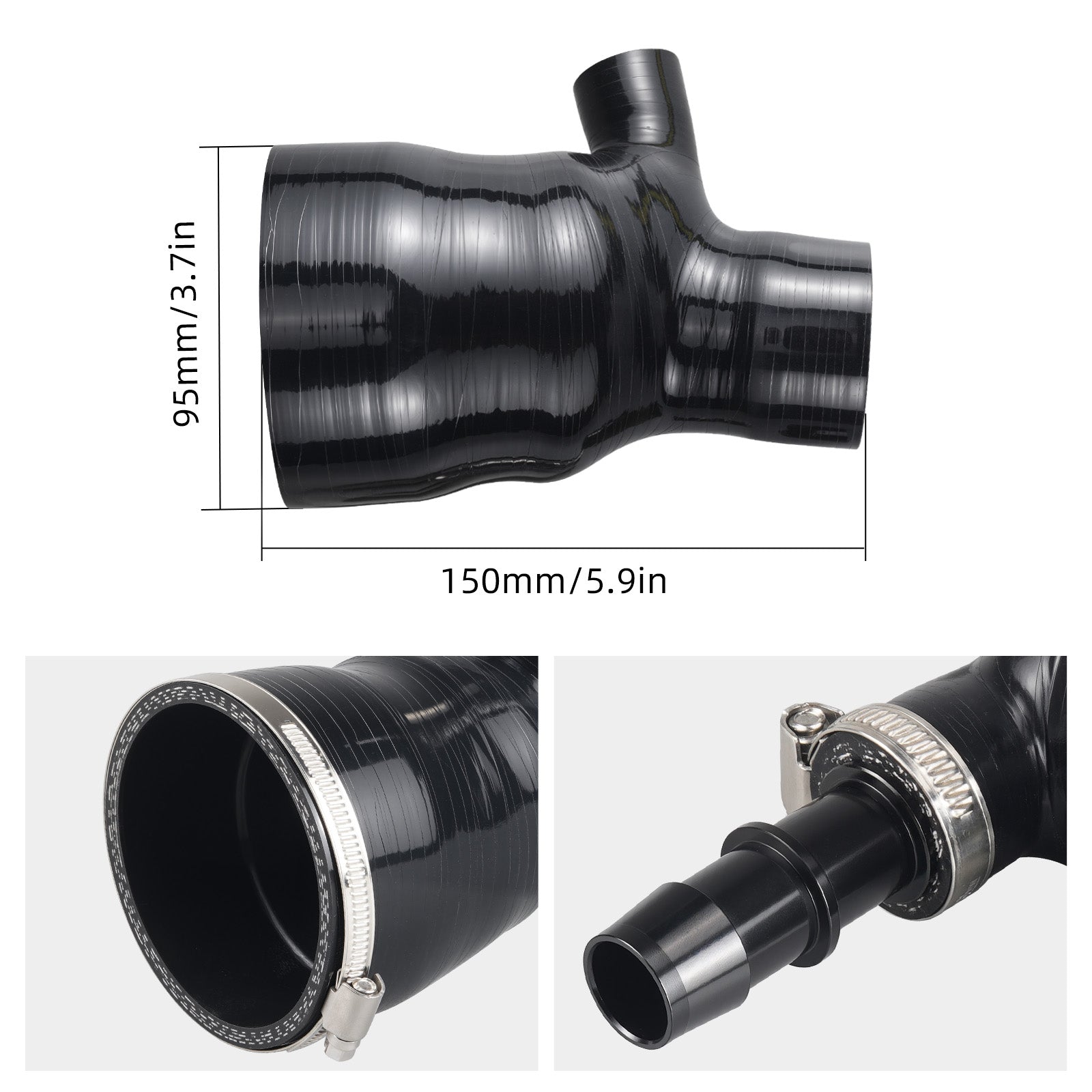 UTV Reinforced Silicone Performance Intake Hose Kit For Can-Am Maverick X3 20-24