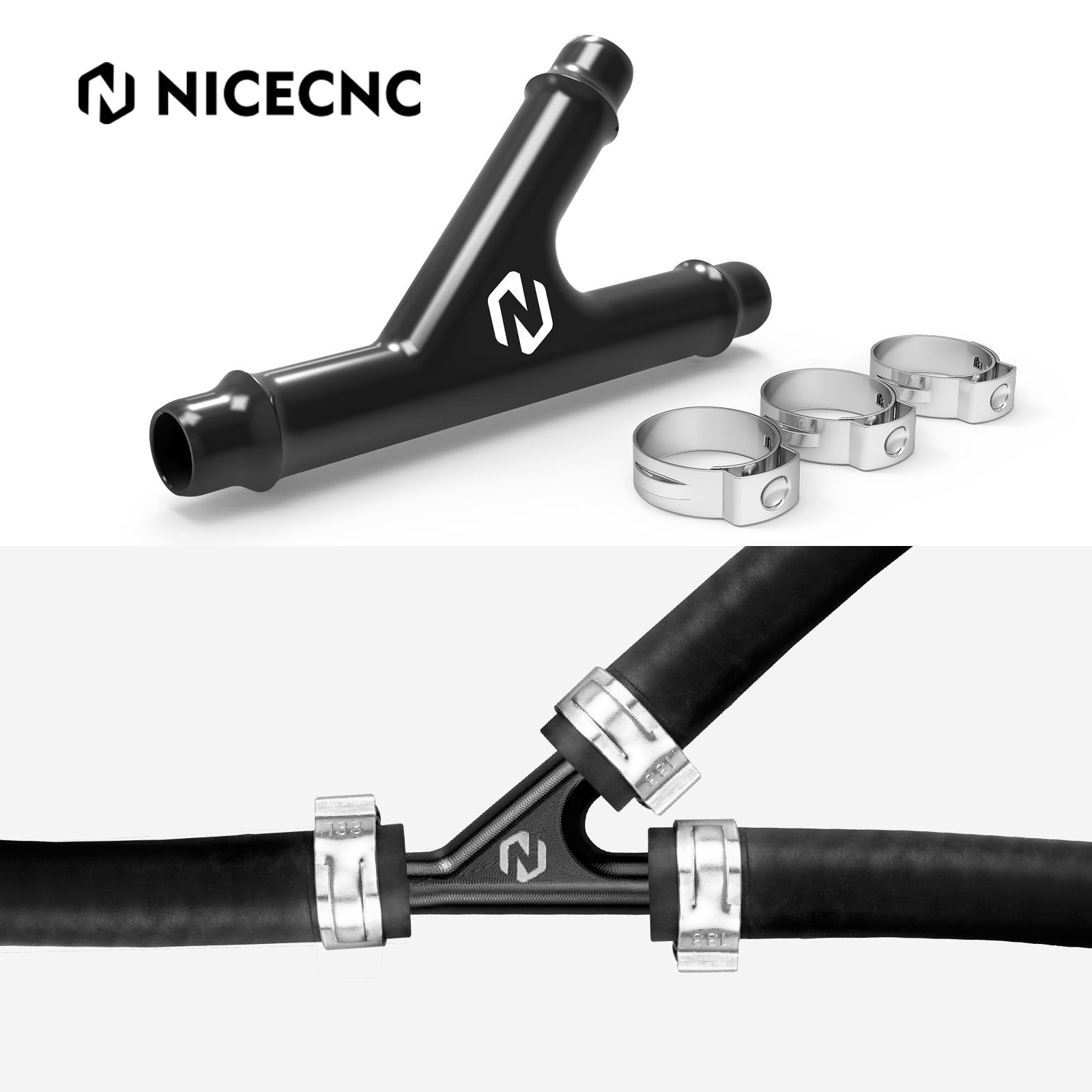 UTV Coolant Pipe Connector Y-Fitting  For Can-Am X3 Defender HD10 Commander 1000