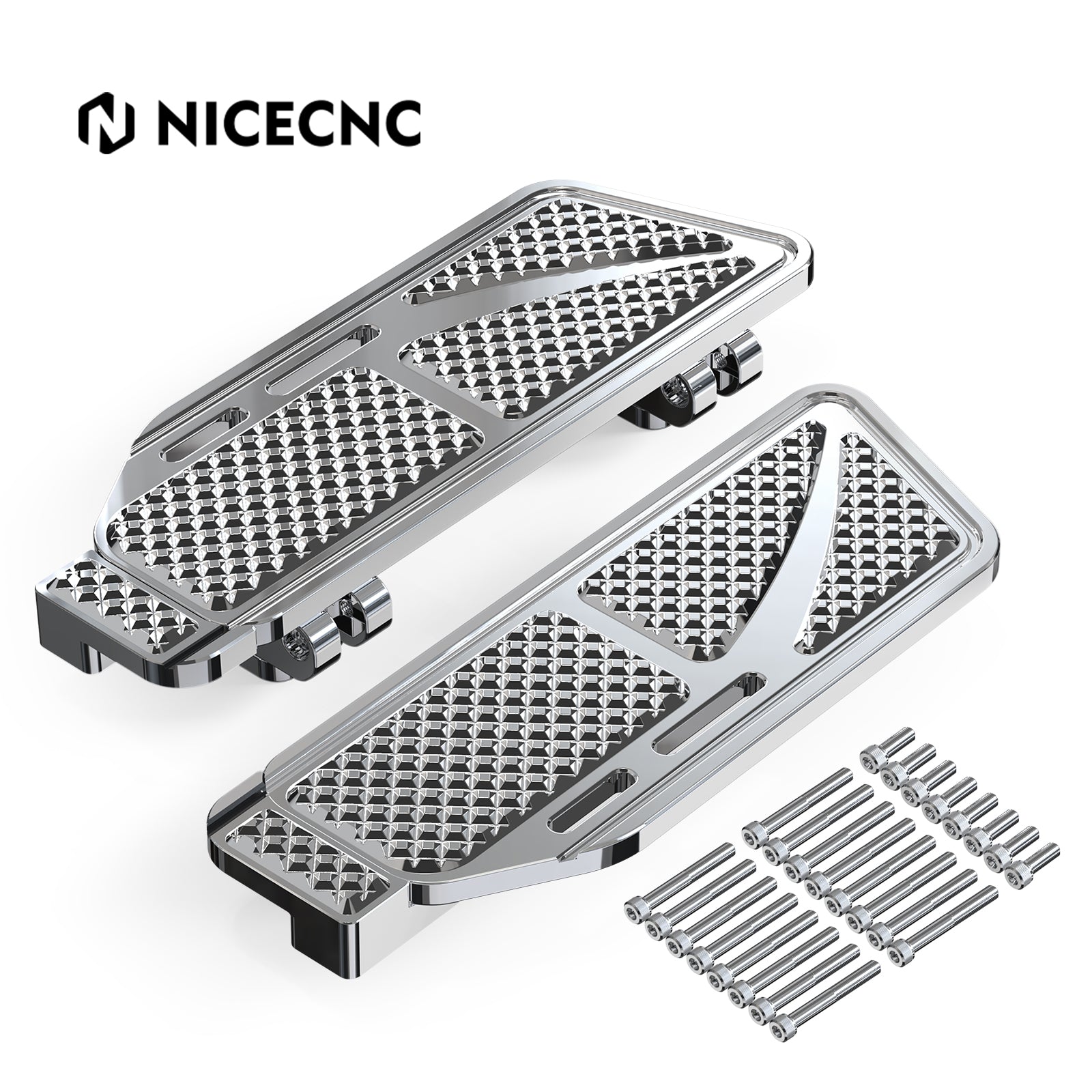Enlarged Rider Insert Footboards Floorboards For Harley Road King Street Glide Ultra Limited