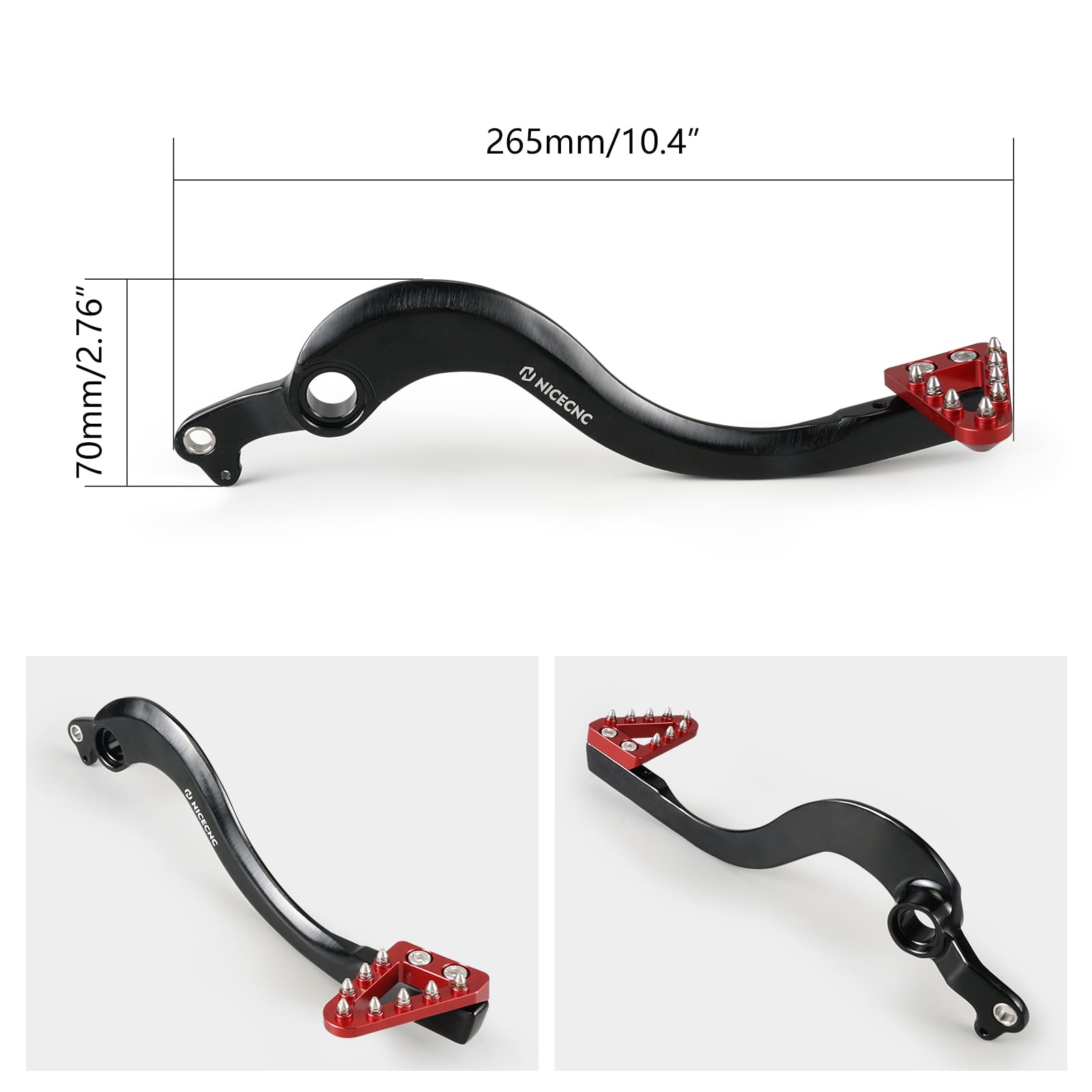 Forged Brake Pedal Lever Adjustable Tip For Honda CRF250R 04-24 CRF450R 05-24