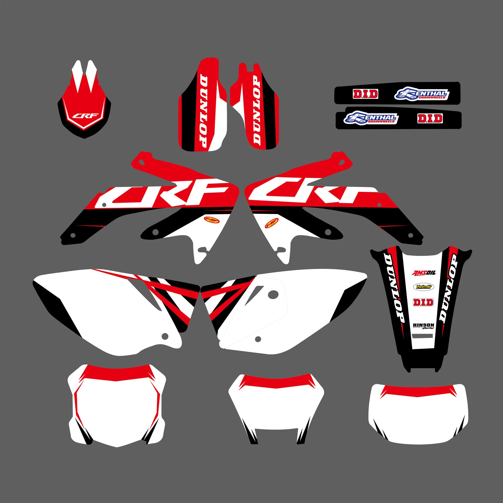 Motorcycle Full Graphic Background Decal Sticker for Honda CRF450X 2005-2016