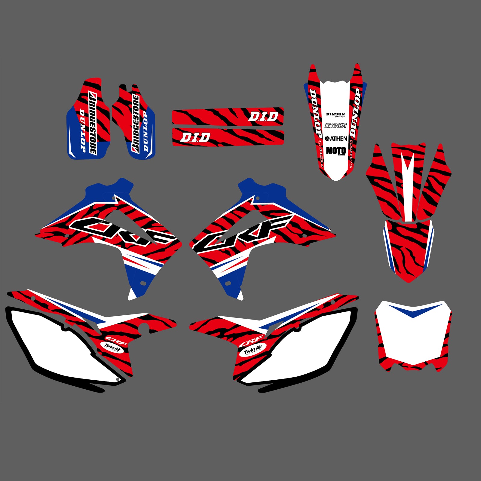 Full Graphics Decal Sticker for Honda CRF250 R 14-17 CRF450 R 13-16