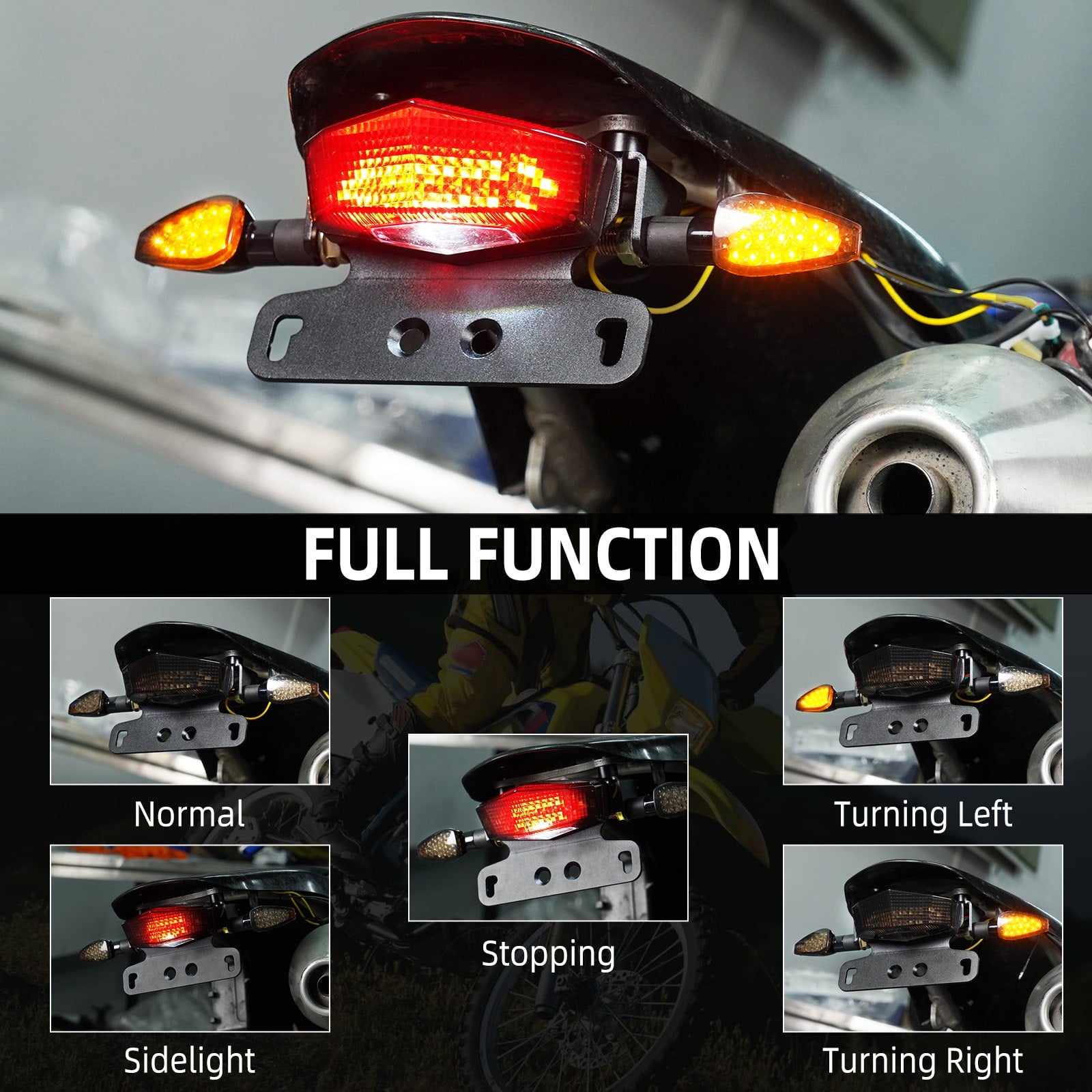 Rear Tail Tidy Fender Eliminator LED Brake Light For Suzuki DRZ400S 2000-2024