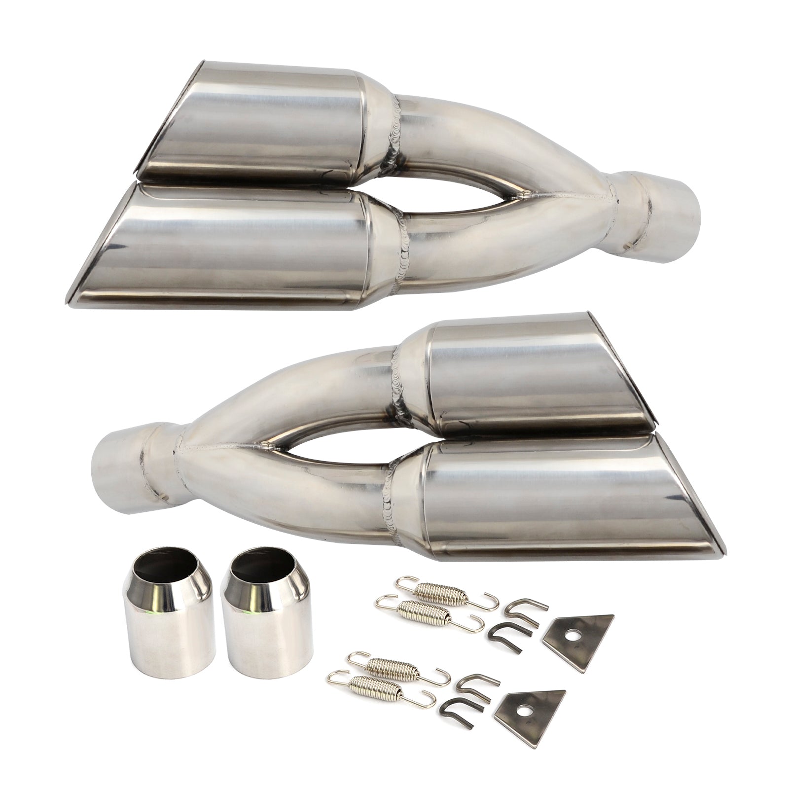 Dual Exhaust Muffler Vent Pipe Slip On 38-51mm Scooters Motorcycle Street Bikes
