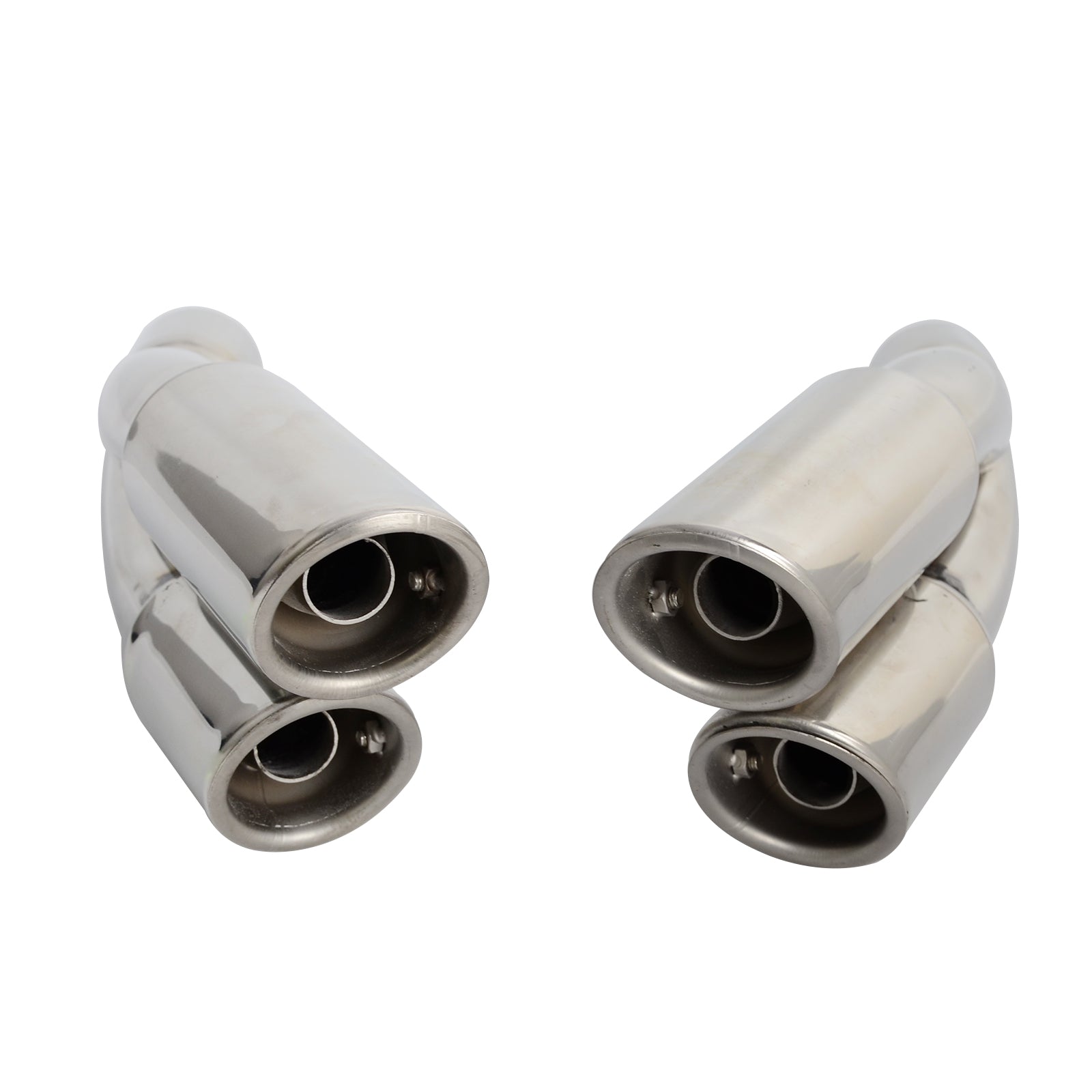 Dual Exhaust Muffler Vent Pipe Slip On 38-51mm Scooters Motorcycle Street Bikes