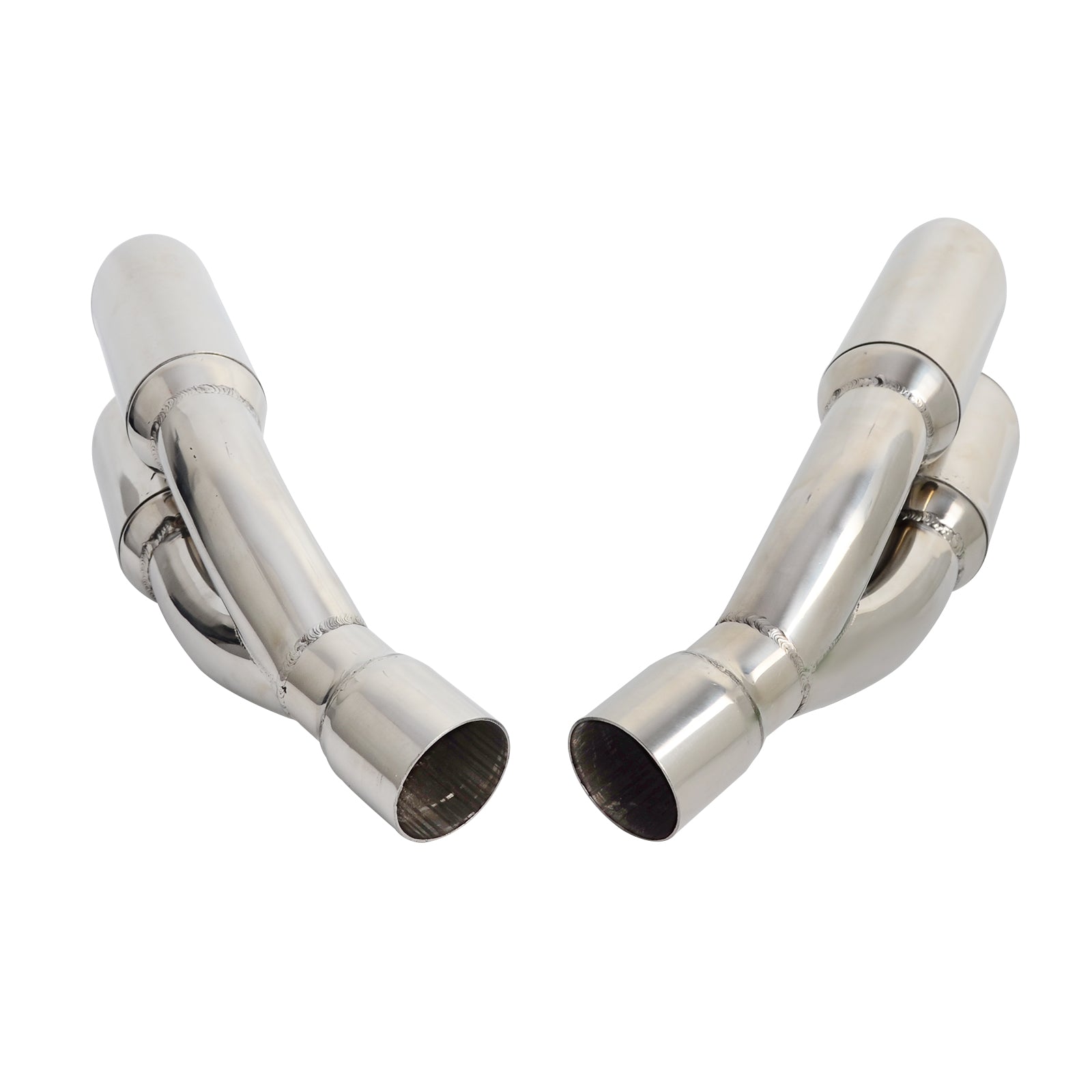Dual Exhaust Muffler Vent Pipe Slip On 38-51mm Scooters Motorcycle Street Bikes