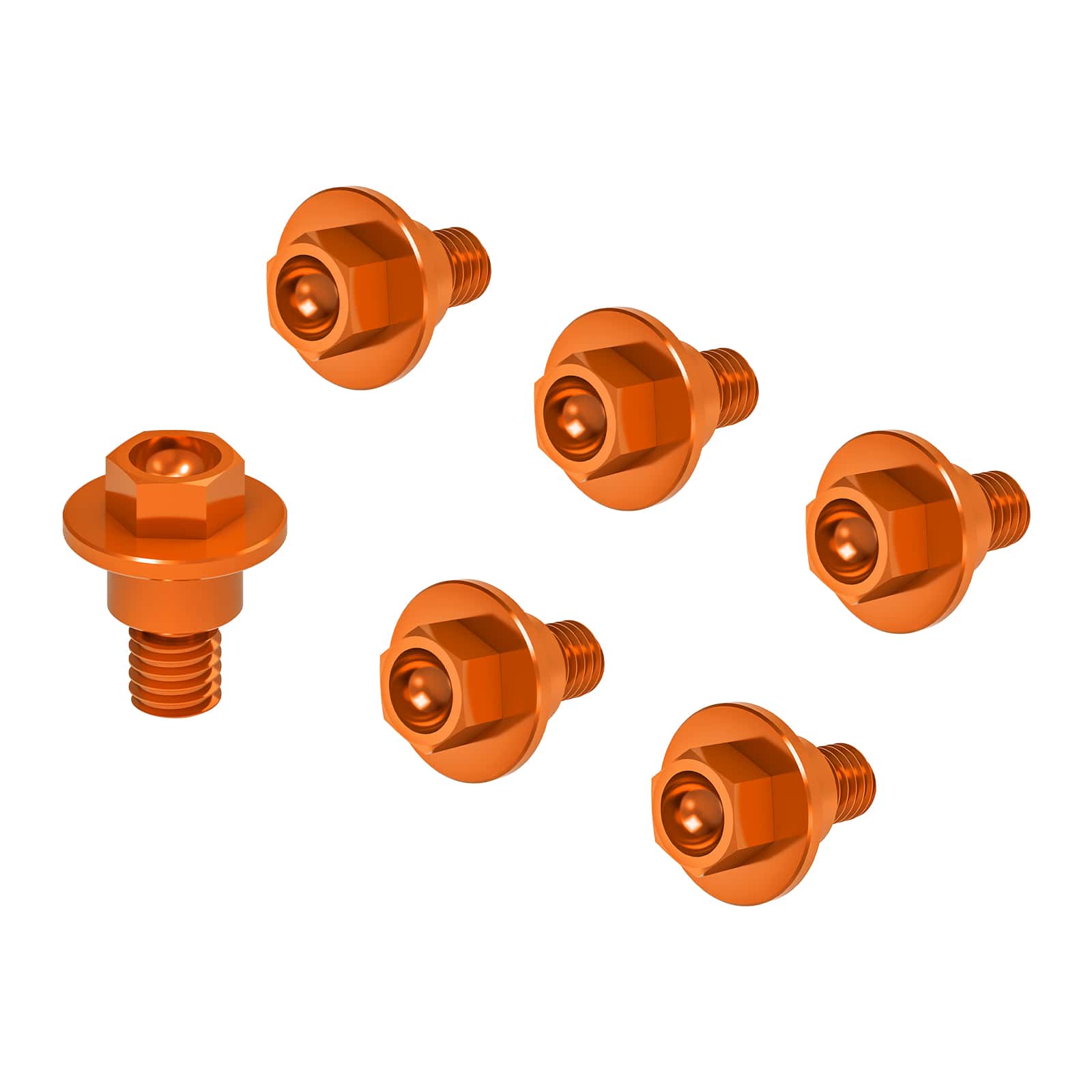 6 X Fork Guard Bolts For KTM 125-530 SX/XC-F/EXC/XC-W/XCF-W 2000-2022 Husqvarna 701 Enduro 2016-2022