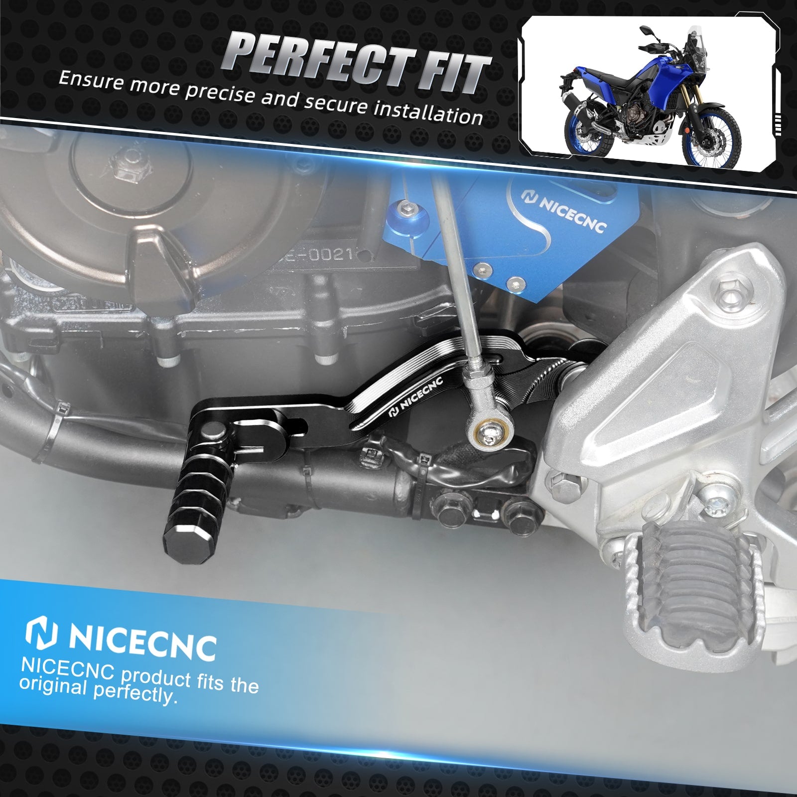 Lengthened Enlarged Foot Pegs 6061 Aluminum  For YAMAHA TENERE 700  XTZ 700 2019-2025