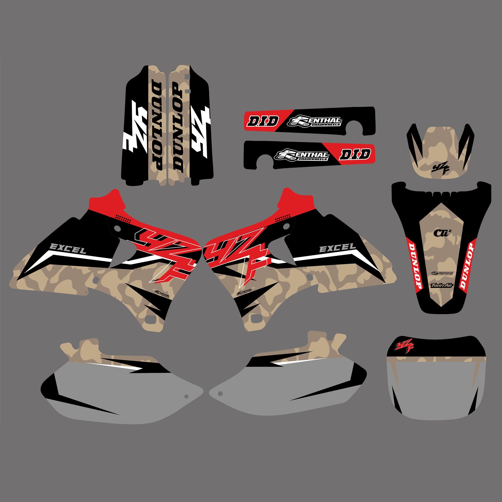 Team Graphics Decals Deco For Yamaha YZ250F YZ400F YZ426F 1998-2002