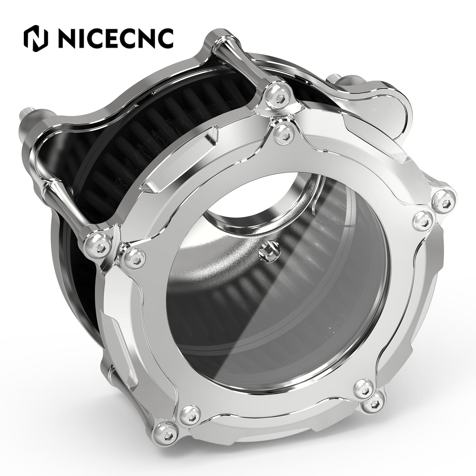 Full Clear M8 LED Air Filter Intake Cleaner For Harley Street Glide Road King Ultra Limited