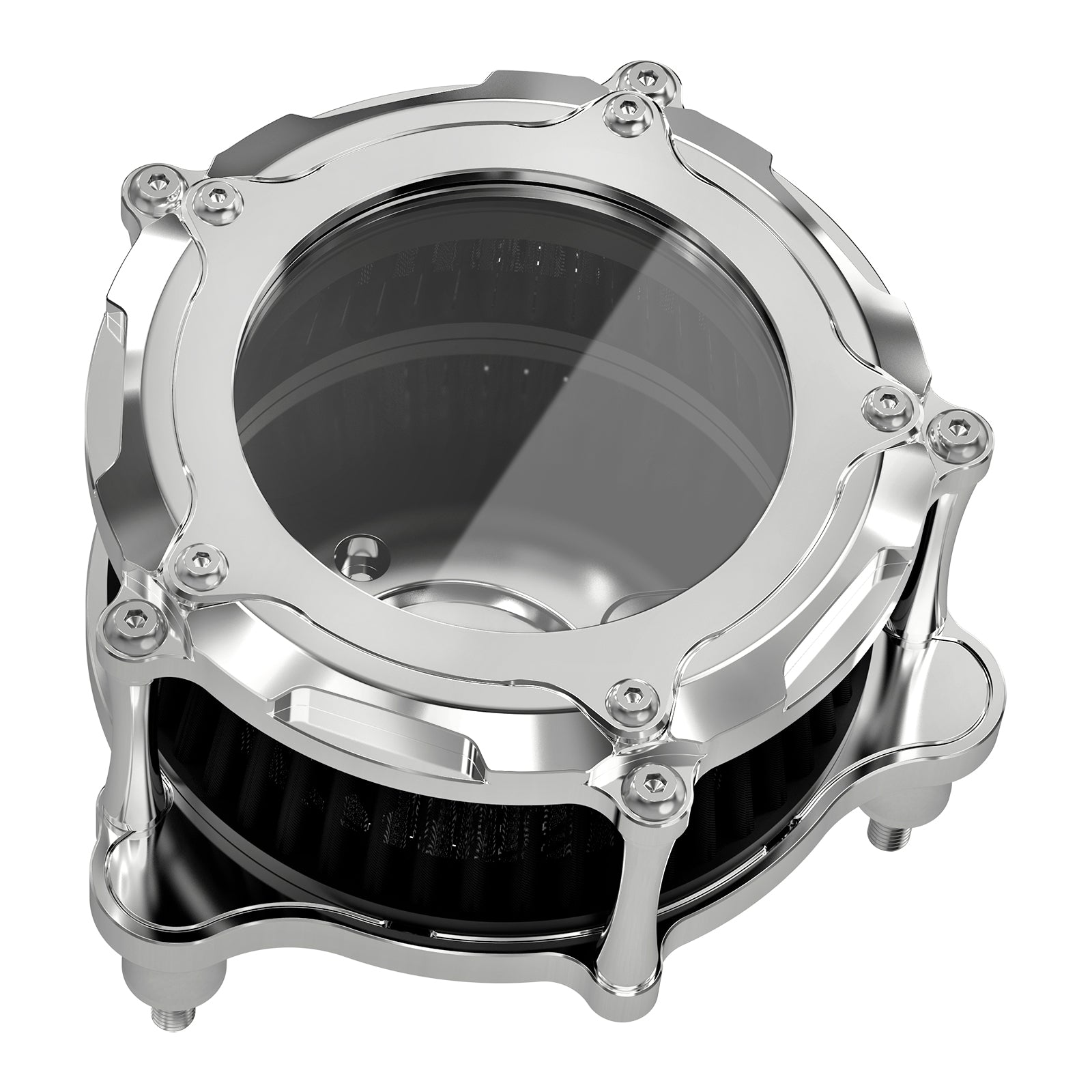Full Clear M8 LED Air Filter Intake Cleaner For Harley Street Glide Road King Ultra Limited