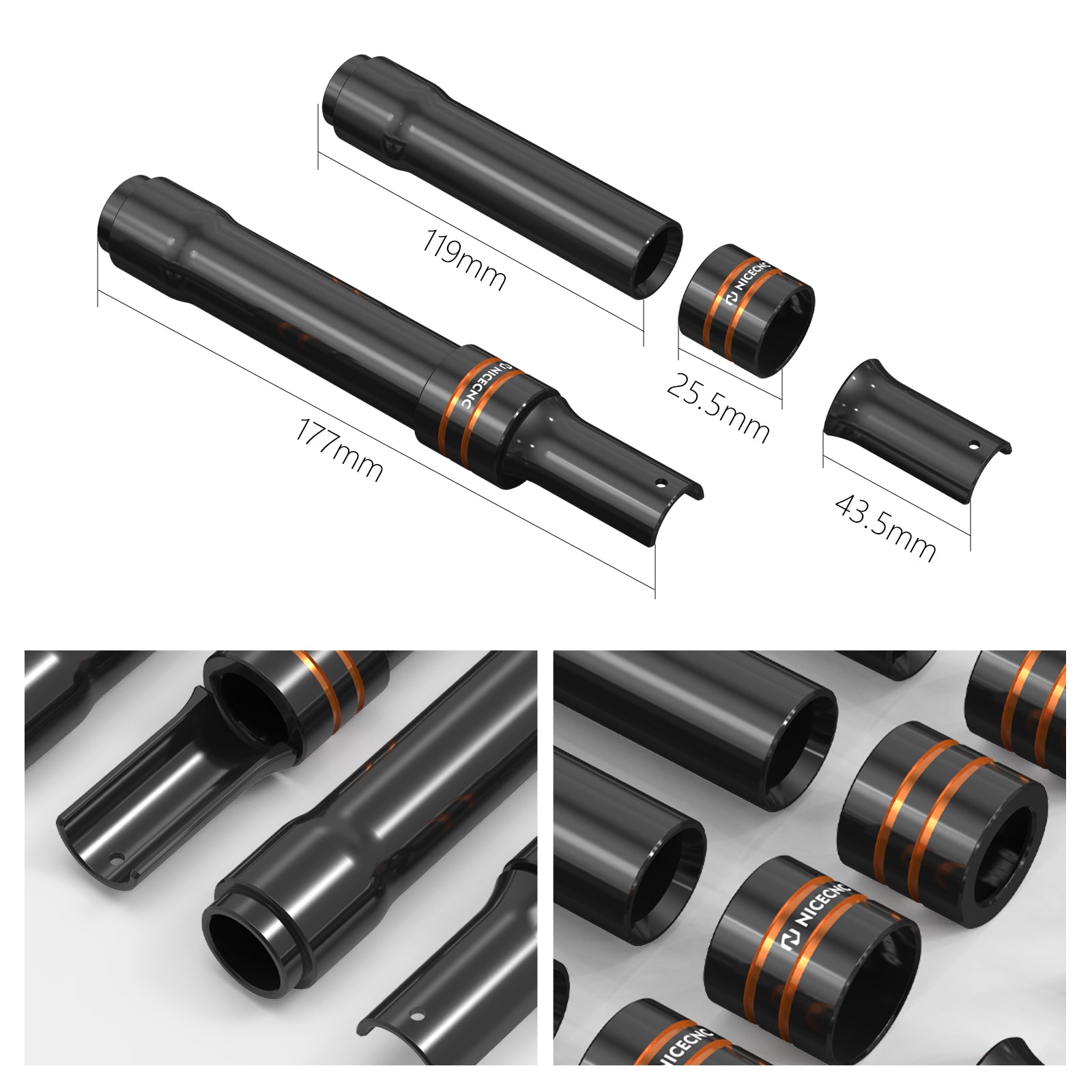 Pushrod Tube Push Rod Covers Kit For Harley Road King Street Glide Ultra Limited Fat Boy
