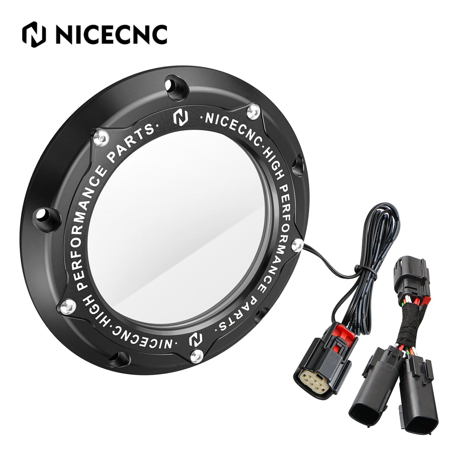 Clear Derby Cover for Harley Touring Models LED Strip Light