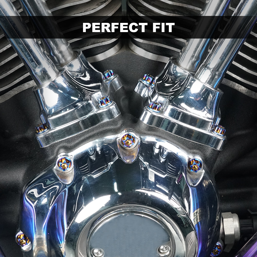 Titanium Alloy 9pcs Cam Cover Screws Bolts For Harley Davidson Road Glide Street Glide