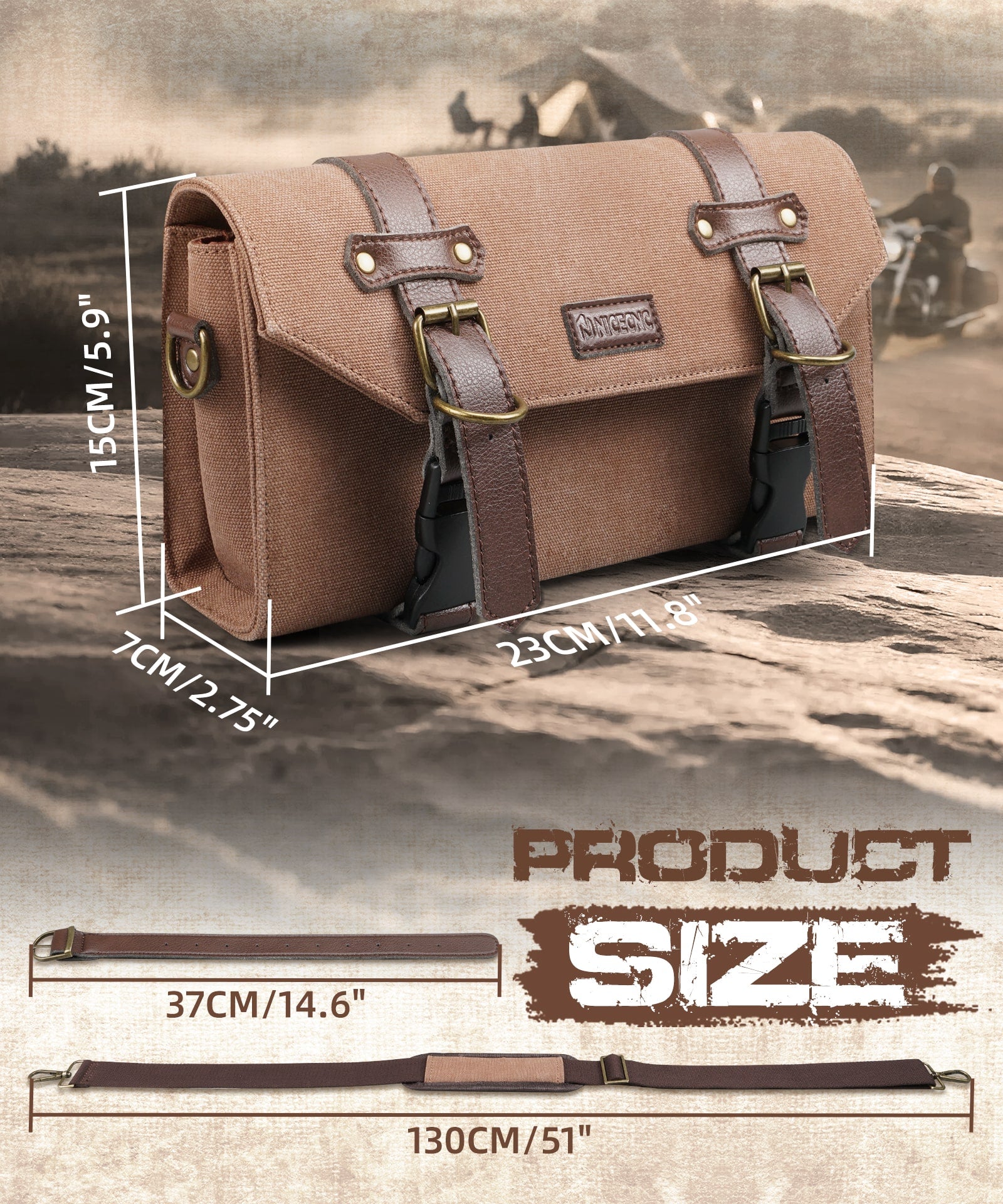 Canvas Handlebar Front Fork Sissy Bar Storage Bag For Harley Dyna Softail Sportster Scooter