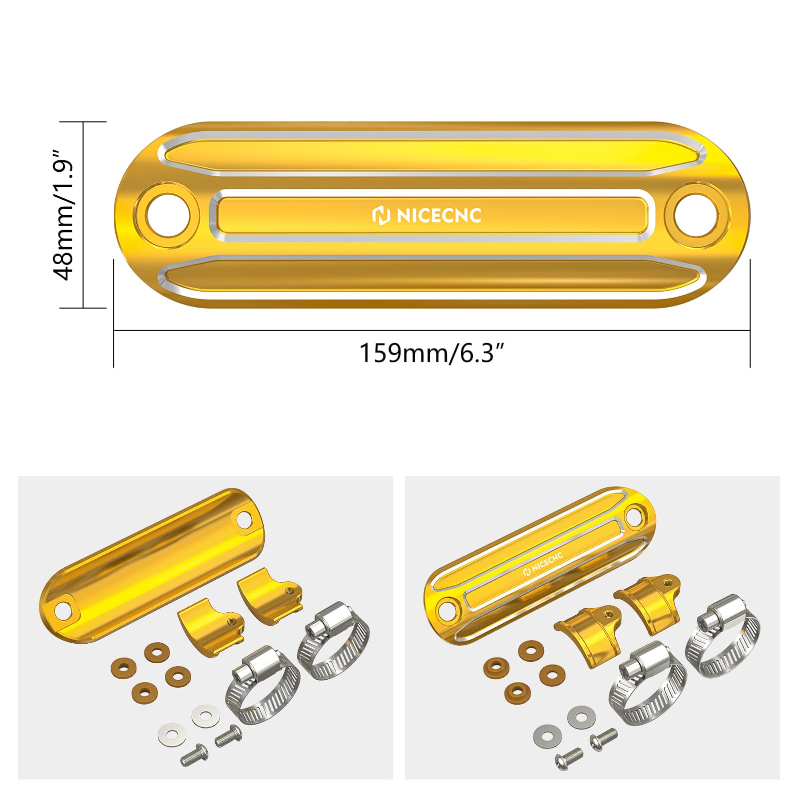 Aluminium Exhaust Pipe Heat Shield For Harley Davidson