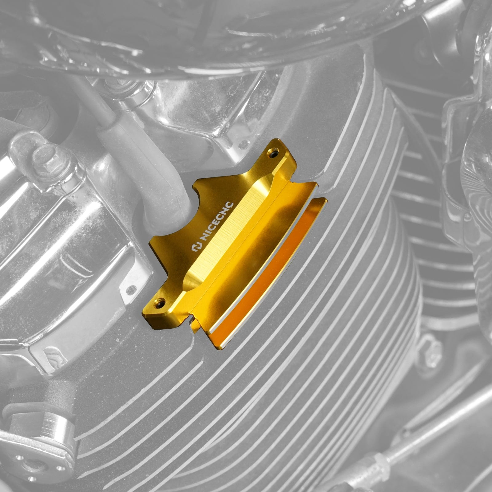 Upgraded M8 Finned Spark Plug Head Bolt Covers For Harley Road King Street Glide